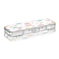 thumbnail image 2 of Plastic Pencil Box Large Capacity Pencil Boxes Clear Boxes with Snap-Tight Lid Stylish Office Supplies Storage Organizer Box Small Watercolor Splashes and Dots, 2 of 7
