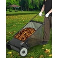 thumbnail image 3 of Danolapsi 26-Inch Push Lawn Sweeper, 7 Cu. Ft. Hopper Capacity Leaf & Grass Collector with 4 Spinning Brushes, Adjustable Height, for Grass Clippings, Leaves & Debris, 3 of 7