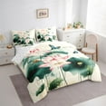 thumbnail image 3 of Homewish Rustic Lotus 7-Piece Twin Bedding Sets,Modern Aesthetic Art Bedding Comforter Set,Green Lotus Leaves Sheet Sets For Girls Kids,Microfiber Bedroom Decor Reversible, 3 of 8