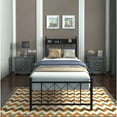 thumbnail image 4 of Twin Bed Frames , Headboard and Charging Station & LED Light for Bedroom, Solid and Stable, Noise Free, No Box Spring Needed, 4 of 8
