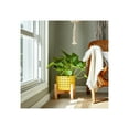 thumbnail image 2 of Flower Pot Planter On Stand for Home Decor - Ceramic Stoneware Indoor and Outdoor Garden Flower Pot for Orchids - Wooden Stand and Dot-Pattern Design for Living Room or Patio Display - 9", Yellow, 2 of 12