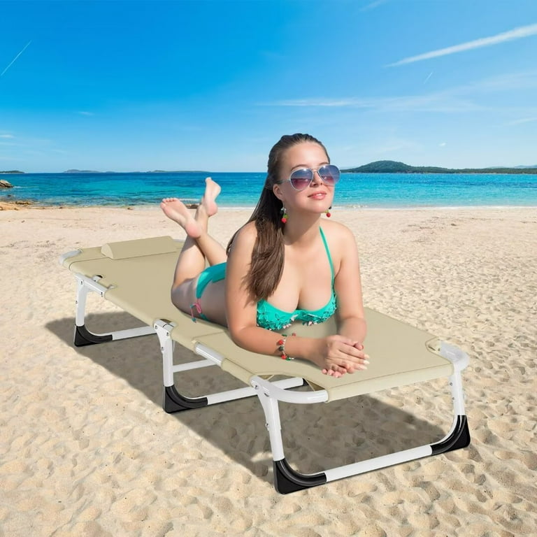 Docred 2-Pack Outdoor Chaise Lounge Chair, Fold Camping Docred 2-Pack Outdoor Chaise Lounge Chair, Fold Camping