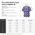 thumbnail image 5 of Balery Skull Purple Flower Camisa Casual de Manga Corta con Botones para Hombre, Texturizada, Estilo Cubano, para Playa, Verano-X-Large, 5 of 5