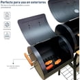 thumbnail image 5 of Asador para Carbón Bluelander de Acero Inoxidable con Llantas Transportadoras, Termómetro, Portátil, 5 of 5
