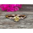 thumbnail image 1 of 1.25 Carat Beautiful 6mm Round Champagne Diamond Moissanite Engagement Ring on 10k Rose Gold, 1 of 6