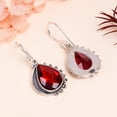 thumbnail image 4 of Red Garnet 925 Sterling Silver Earring V9842, Drop/Dangle Earring, Red Earring, Pear Earring, Gift For Her, Garnet Earring, 4 of 4