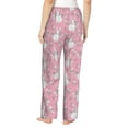 thumbnail image 3 of Uemuo Rabbit And Flower Pattern Women's Wide Leg Palazzo Lounge Pants with Pockets Light Weight Loose Comfy Casual Pajama Pants-Large, 3 of 9