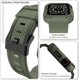 thumbnail image 4 of Compatible con correas Apple Watch de 45 mm, 44 mm y 42 mm con estuche, correa resistente a prueba de golpes (verde militar, 42-44 mm), 4 of 5