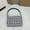 GRAY, variant on Matte Geometric 2-Way Rectangular Shoulder Bag with Adjustable Dual Straps