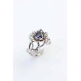 thumbnail image 5 of HeartsAndYou 1ct Natural Round Blue Sapphire Ring Flower Leaf Solitaire 14k SOLID White Gold, 5 of 9