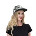 thumbnail image 6 of Kdxio Funny Cat Print Snapback Hat for Men Women,Adjustable Baseball Cap, 6 of 7