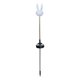 thumbnail image 2 of Luz solar exterior para el jardín de conejos | Acero inoxidable blanco | Lámpara LED impermeable de 29,13 pulgadas | Decoración de jardín solar blanca cálida | Adorno de iluminación de jardín de, 2 of 7