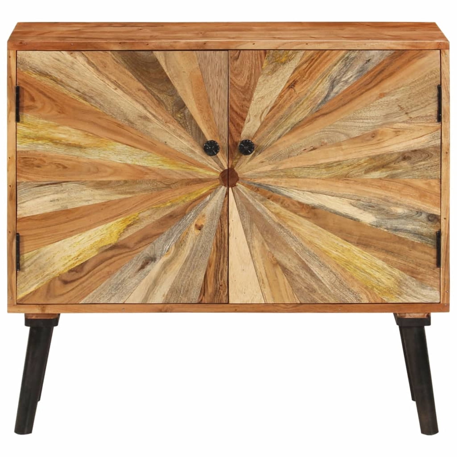 Natural Solid Mango Wood Rustic Sideboard 33.5"x11.8"x29.5"