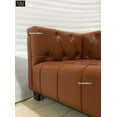 thumbnail image 6 of NauticalMart Aviator Three Seater Sofa Real Leather and Aluminum Living Room Vintage Brown Furniture, 6 of 6