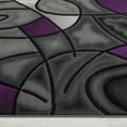 thumbnail image 4 of Allstar 8x10 Modern Area Rug in Purple with Charcoal Grey Abstract Mosaic Curve design (7' 9" x 9' 8"), 4 of 9