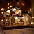 thumbnail image 3 of ebles de miniatura de bricolaje, de rompecabezas 3D hecho , juguetes creativos CUTICAT Casa de muñecas en miniatura DIY, 3 of 8