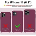 thumbnail image 2 of Liquid Silicone Case for iPhone 11, Slim Liquid Silicone Case with Open Bottom, Soft Gel Rubber Case Cover for iPhone 11(2019) 6.1 inch - Wine Red, 2 of 12