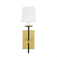 thumbnail image 3 of Eclipse 1 light Brass and Black and White shade wall sconce, 3 of 3