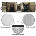 thumbnail image 5 of Uorisanigo Upgrade Windshield Sun Shade for Wrangler, Compass, Gladiator & Renegade, Foldable Funny Black Cat Print Windshield Sun Visor Front Window Sunshade Blocks UV Rays, 5 of 7
