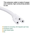 thumbnail image 5 of Unique Bargains T5 T8 LED Tube Power Extension Cable with Switch 3Pin 1M Length White 3Pcs, 5 of 5