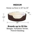 thumbnail image 3 of FurHaven Pet Products Faux Sheepskin & Suede Oval Pet Bed for Dogs & Cats - Espresso, Medium, 3 of 10