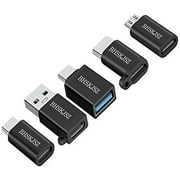 GDBCX USB Type C Adapter,Micro USB to USB C Adapter,USB Type C to USB-A, USB C to USB 3.0 Adapter and more-5Pack Black