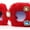 Red - Black, variant on Super Funky Masquerade Fur Jewel Brooch Octagon Plastic Sunglasses Pink - Brown