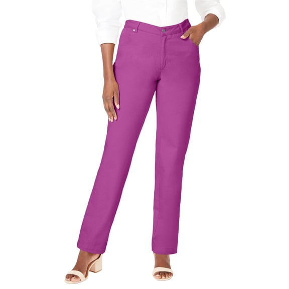 Jessica London Women's Plus Size Tall Classic Cotton Denim Straight-Leg Jean