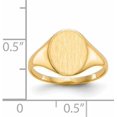 thumbnail image 5 of 14k Yellow Gold 11.0x9.5mm Closed Back Signet Ring - Ring Size 5.0, 5 of 8