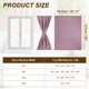 thumbnail image 2 of 1 PC Cortina para puerta francesa, 30" x 40" Cortinas térmicas aislantes de energía ahorradora de poliéster con bolsillo de varilla para tratamientos de ventanas de cocina y puerta de entrada, Rosa, 2 of 6