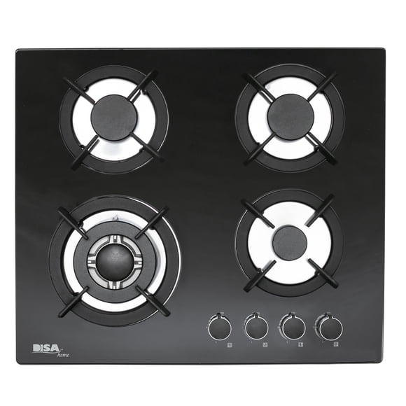 Parrilla Empotrable a Gas Disa Home  4 Quemadores Encendido Electrónico Cristal Templado 59 x 51 cm