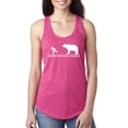 thumbnail image 2 of Wild Bobby Ancient Personal Trainers Funny Bear Chase Women Racerback Tank Top, 2 of 6