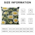 thumbnail image 5 of PHYHOO Spring Yellow Daisy Pillow Covers  Watercolor Floral Print Summer Flower Decorative Throw Pillows Outdoor Pillowcase Square Linen Farmhouse Cushion Case Decor for Couch Sofa Bed, 5 of 5