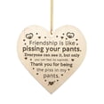 thumbnail image 2 of BKER Friendship Pissing Pants Funny Acrylic Plaque Best Friend Gift, 2 of 5