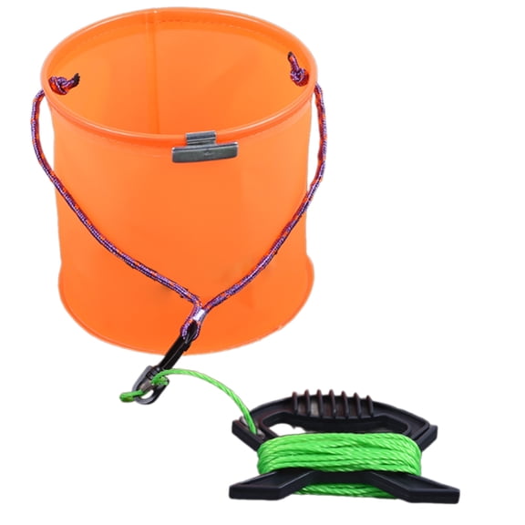 Yokua Fishing Tackle Boxes Water Bucket Colorful EVA Folding Fish Bucket with Rope