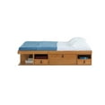 thumbnail image 2 of Memomad Bali Queen Size Storage Platform Bed with Drawers, Oak, 2 of 17