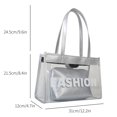 thumbnail image 4 of Bolsa De Hombro Moda mujer embrague impermeable transparente axila bolsa para mujer (plata) Sywqhk Para Estrenar, 4 of 8