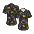 thumbnail image 3 of Goofa Mardi Gras6 Pattern Women's Slim-Fit Short-Sleeve V-Neck T-Shirt,Classic-Fit Short-Sleeve V-Neck T-Shirt-Medium, 3 of 5