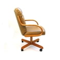 thumbnail image 4 of Furnish Theory  C118 Ashtyn Swivel Tilt Caster Arm Chair in Buff Bonded Leather, 4 of 4