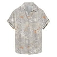 thumbnail image 2 of Xdegoge Camo Shirts for Men Button Up Short Sleeve Summer Hawaiian Vacation Collared Shirt Casual Hunting Lightweight Camouflage Graphic Tee Shirt Outdoor Hiking Camping Fishing Shirt Flash, 2 of 5