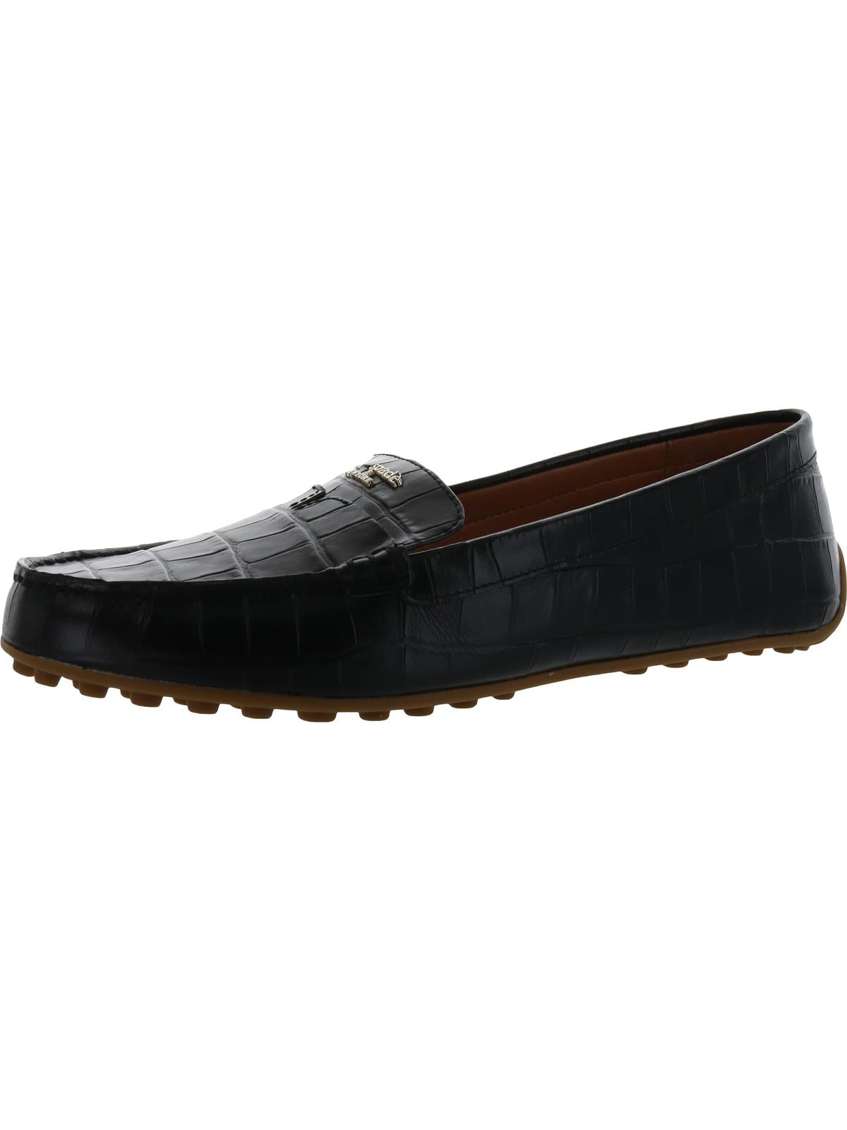 Kate Spade Womens Deck Embossed Leather Loafers Black 8 Medium (B,M) -  