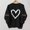 Black, variant on Plus Size Women's Valentine's Day Love Hearts Print Long Sleeve Round Neck Casual Sweatshirt