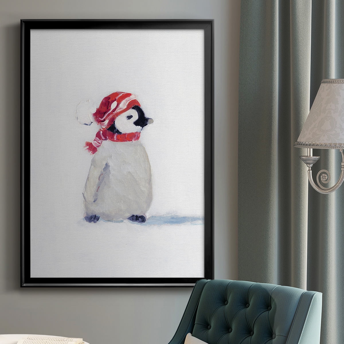 Penguin Play I Premium Classic Framed Print - Ready to Hang