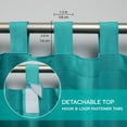thumbnail image 5 of Exclusive Home Curtains Indoor/Outdoor Solid Cabana Tab Top Curtain Panel Pair, 54x120, Teal, 5 of 11