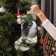 thumbnail image 5 of Wukai Daisy Guinea Pig Print Christmas Stockings 18" Christmas Stocking Snowman Burlap Plaid Xmas Stocking Holiday Christmas Decoration Gifts for Family Kids, 5 of 7