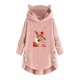thumbnail image 1 of Abrigos de Invierno Para Mujer Abrigo de Piel Sintética Casual Estampado Navideño Botones de Felpa Manga Larga Abrigo de Felpa Con Capucha Top Odeerbi ODB174777, 1 of 5