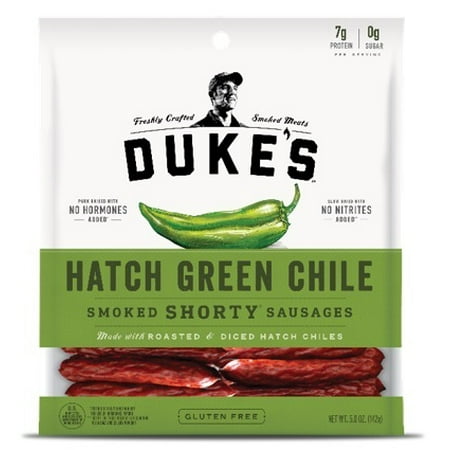 (3 pack) Duke's Hatch Green Chile Smoked Shorty Sausages, 5 (Best Way To Smoke Sausage)
