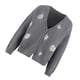 thumbnail image 2 of Sonducket Pelusas Suéter de mujer Patrón de flores de invierno Estampado de manga larga Cuello en V Transpirable Lavable Casual Elegante Suéteres para Prendas para la parte del cuerpo Gris S Sonducket AP012615-06, 2 of 6