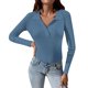 thumbnail image 1 of Gibobby Suéteres para mujer, Suéter de Mujer de Moda Elegantes de Manga Larga Cuello V, Sueter para Mujer(Azul,CH), 1 of 5