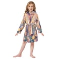 thumbnail image 2 of BZSMCE Bathrobes Belt Hooded Butterfly Bliss Creative Pattern, 2 of 8
